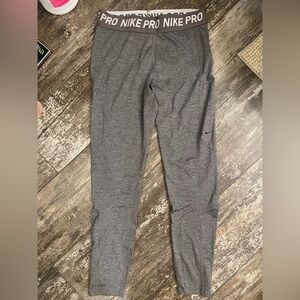 Nike Women’s Pro Heather Gray Leggings
